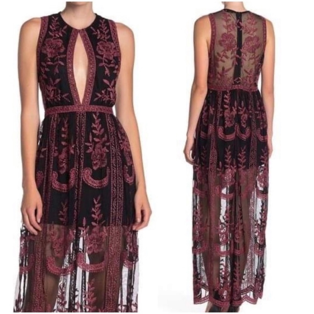 FINAL FEW | Black boho lace maxi dress - Picture 5 of 5